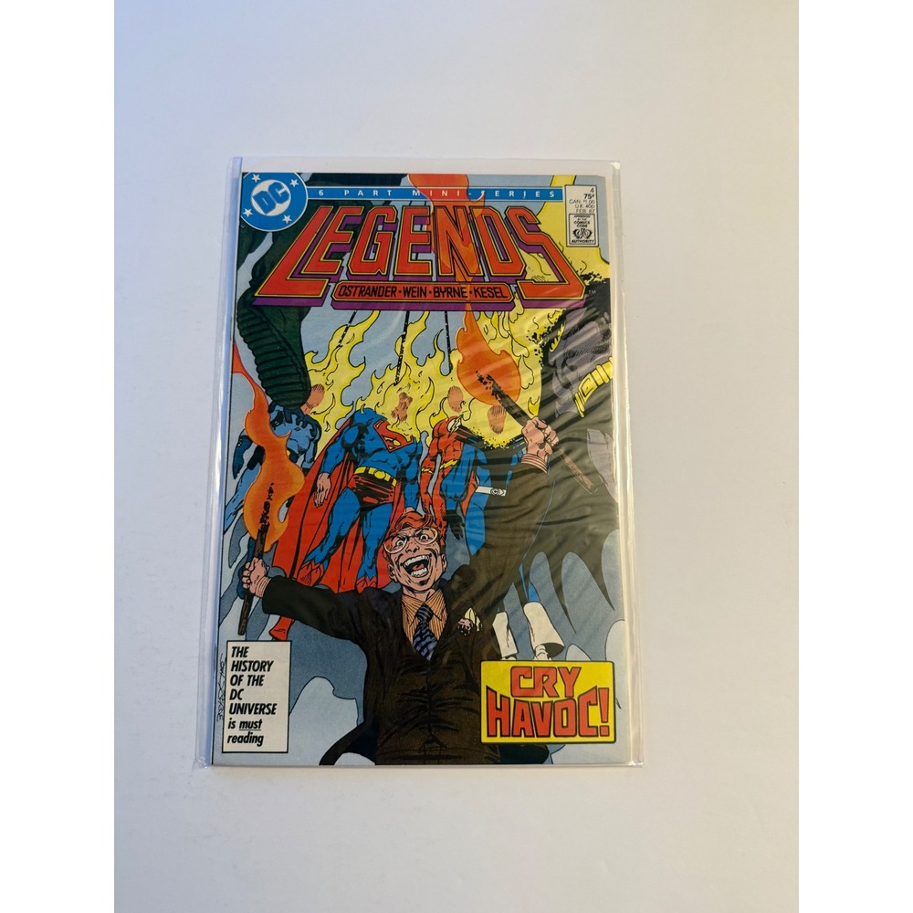 DC Comics Legends 4 1987 John Byrne Cover Superman Batman Flash Cry Havoc Key